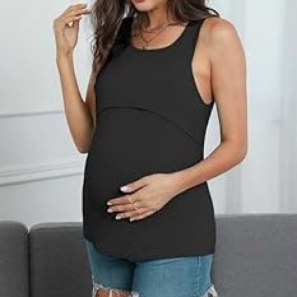 Betianro Black Maternity Nursing Tank -‎ Size Small NEW - Picture 8 of 8